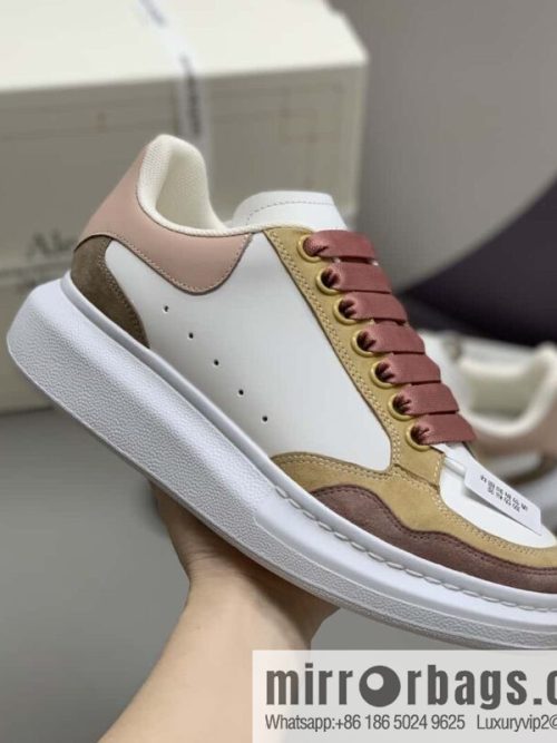 Alexander McQueen White Apricot Bean Paste Unisex Same sneakers