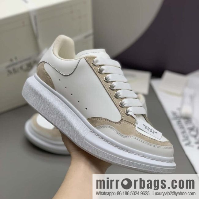 Alexander McQueen White Apricot Unisex Sneakers