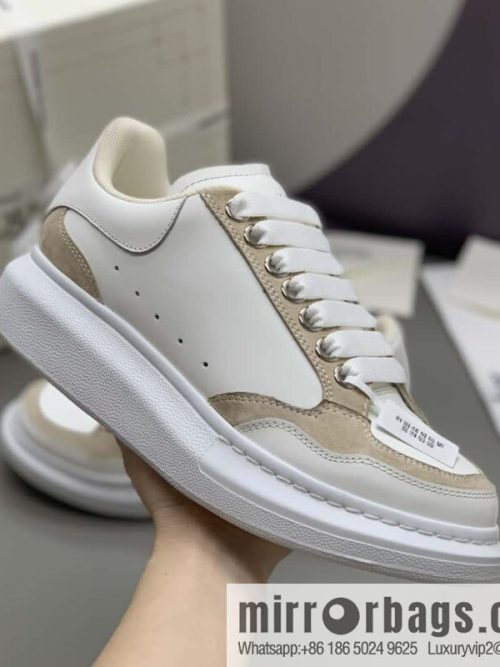 Alexander McQueen White Apricot Unisex Sneakers
