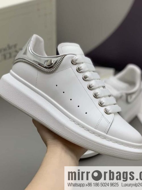 Alexander McQueen Silver zipper Unisex sneakers