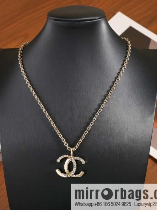 New ☑️ Chanel Double C Half Diamond Necklace