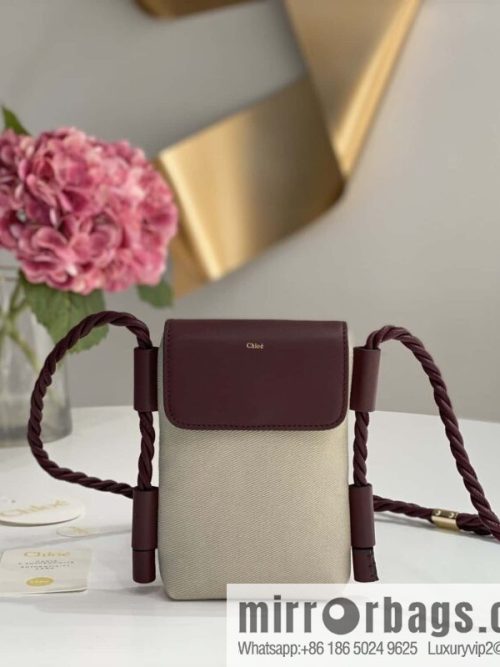 Chloe key X burgundy cloth