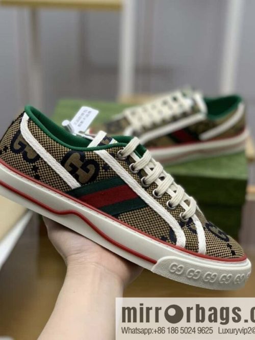 GUCCI Light Purple Super Double G canvas 1977 Unisex sneakers