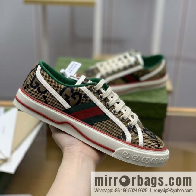 GUCCI Light Purple Super Double G canvas 1977 Unisex sneakers