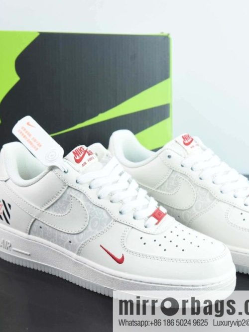 Louis Vuitton x Nike Air Force 1 Air Force One Classic \"OW Joint Off-White Black Red LV Print\"