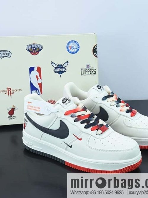 Nk Air Force 1 AF1 Air Force One/Low Top, White Black Red, Canvas, Multi-Hook NBA Chicago Bulls, City Limited Item Number: NA2022-005