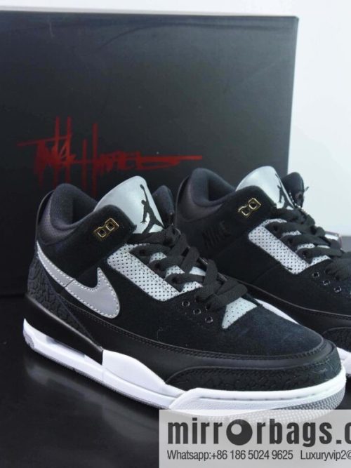 Air Jordan 3 Retro Tinker AJ3 black and gray sports shoes color scheme item number: CK4348-007