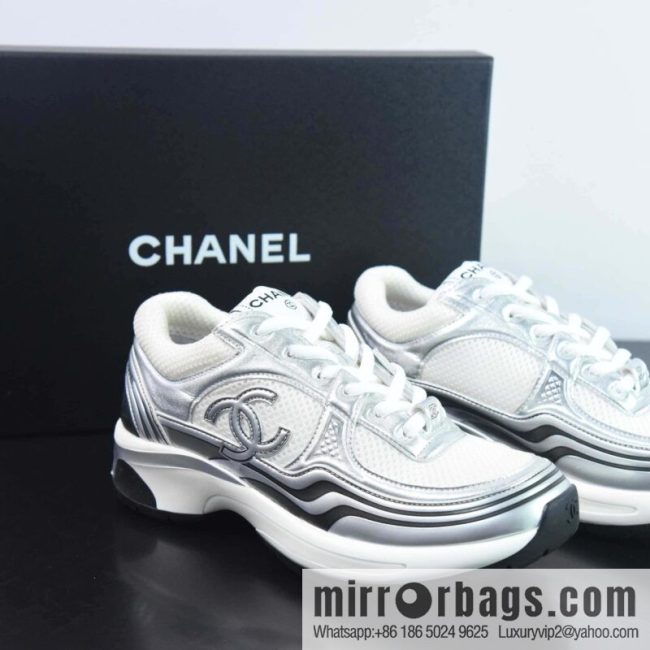 Chane/Chanel, French luxury brand 2023 Cruise Logo Casual Low series Cruise lightweight retro dad style versatile casual shoes