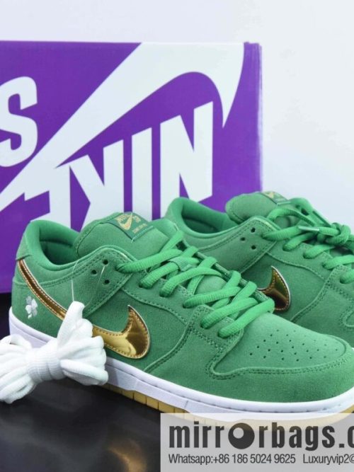 NK SB Dunk Low \"Shamrock\" Clover, low-top casual sneakers, item number: BQ6817-303