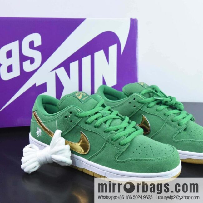 NK SB Dunk Low \"Shamrock\" Clover, low-top casual sneakers, item number: BQ6817-303