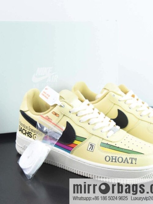 Nike Air Force 1 Low-top sports and leisure board shoes, English graffiti 71 yellow, item number: CW2288-111