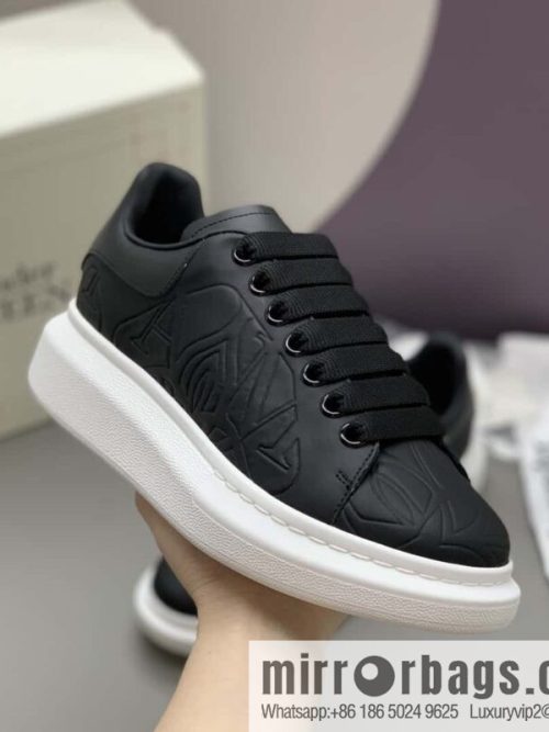 Alexander McQueen Alexander McQueen all-black embossed sneakers for men and women