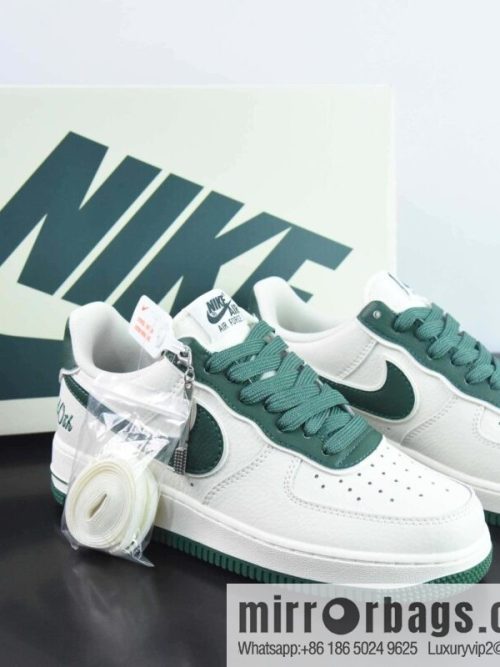 Nike Air Force 1 AF1 Air Force One/Low Top, White and Green 40th Anniversary Edition, Item Number: JF1983-558