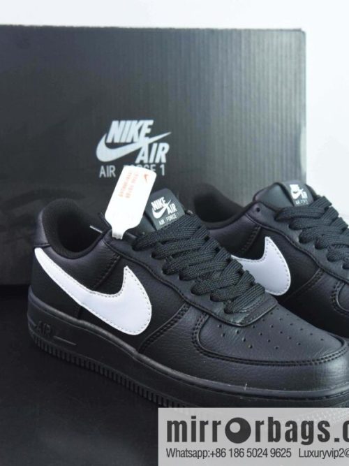 Nike Air Force 1 \'07 Low \"Air Force One Series\" Leather White and Black Enlarged Hook \"CI9553-001