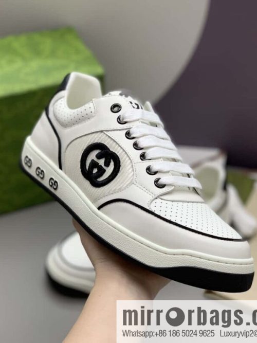 GUCCI side decoration classic double G men\'s casual shoes