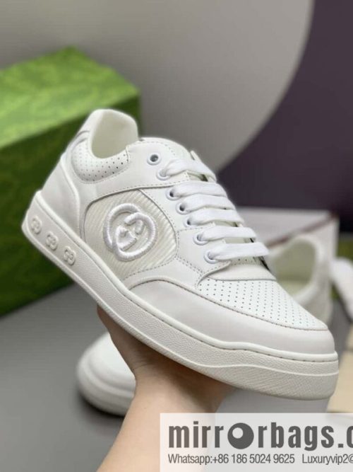 GUCCI side decoration classic double G men\'s casual shoes
