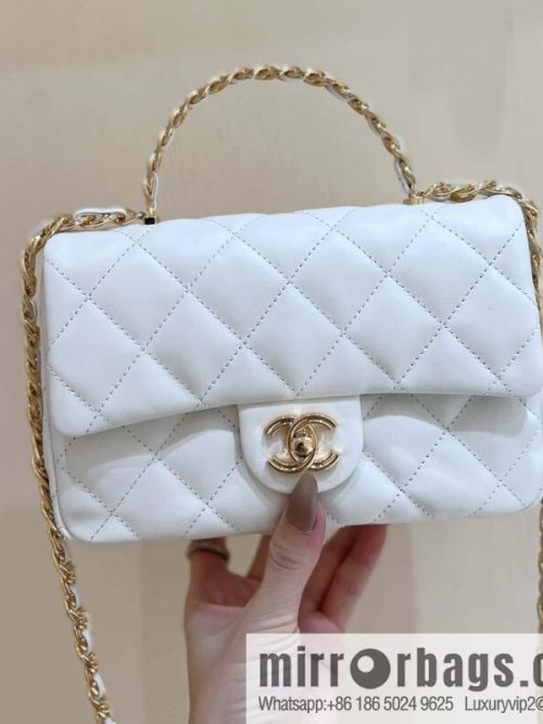 CHANEL 23S spring/summer series CF handle mini AS4023 white