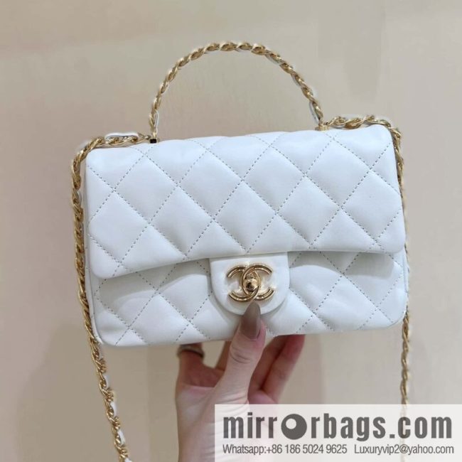 CHANEL 23S spring/summer series CF handle mini AS4023 white
