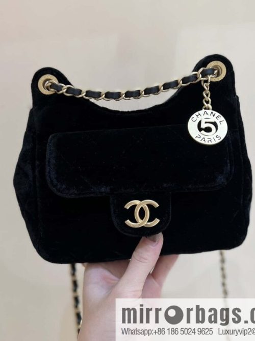 CHANEL 23B Velvet Tmall Genie AS4323 black