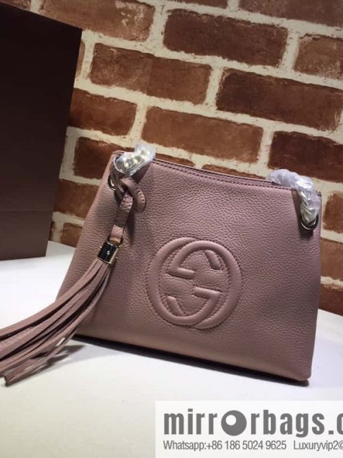 Gucci Soho shoulder backpack 387043 nude powder