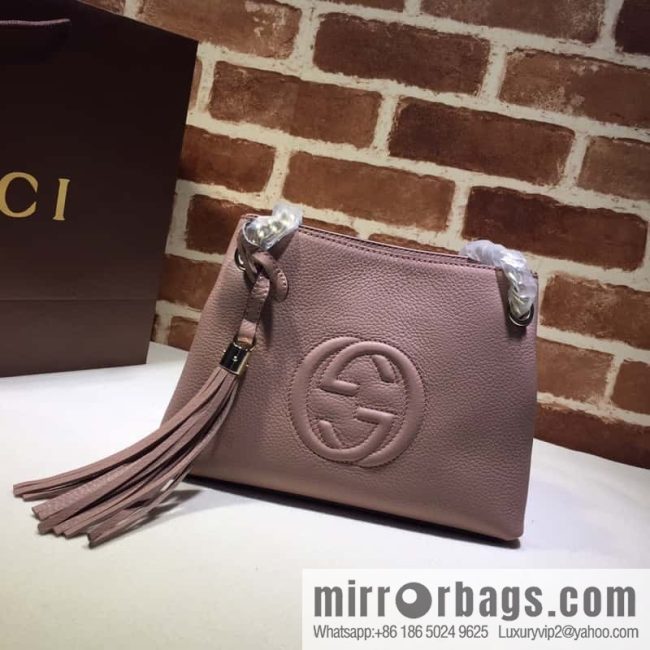 Gucci Soho shoulder backpack 387043 nude powder