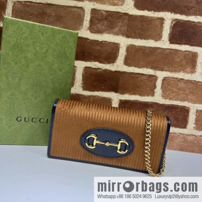 Gucci Horsebit 1955 series chain bag 621892 brown corduroy