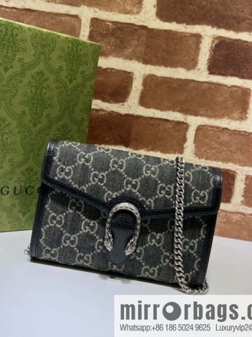 GUCCI Dionysus series mini chain strap handbag 401231g denim