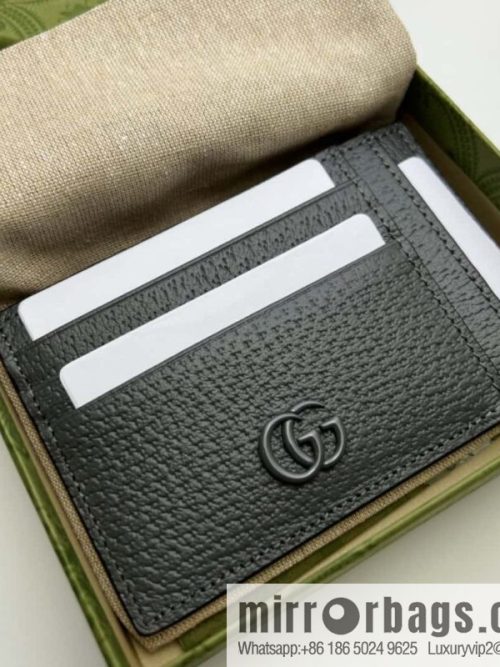 GUCCI GG Marmont series card holder 722734 gray pig pattern/gray G