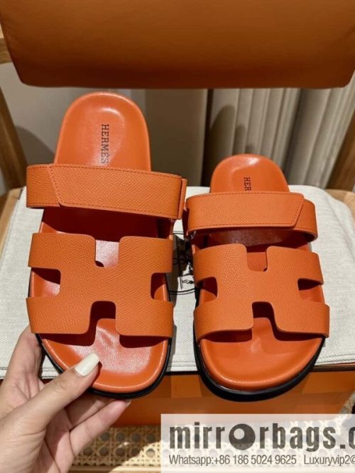 Hermès second uncle shoes 🐎🐎 palm print orange