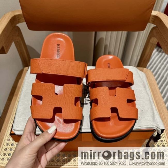 Hermès second uncle shoes 🐎🐎 palm print orange