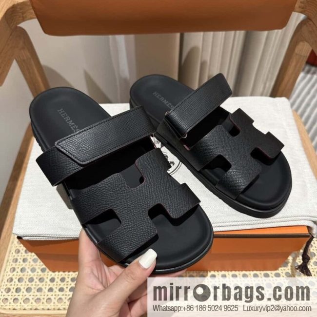 Hermès second uncle shoes 🐎🐎 palm print black