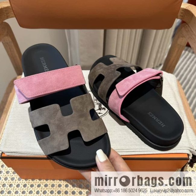 Hermès second uncle shoes 🐎🐎 Yangjing army green and pink