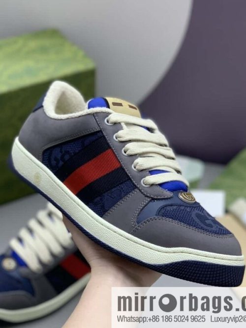 GUCCI retro-style green and orange webbing, small dirty shoes for men and women