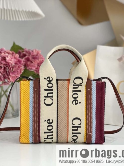 Chloe Rainbow 🌈 Woody tote bag, small 26CM