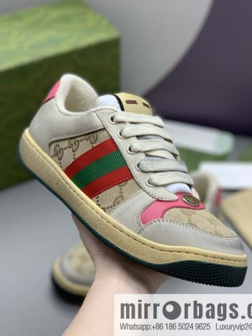 Gucci Gucci, side striped webbing, women\'s small dirty shoes.