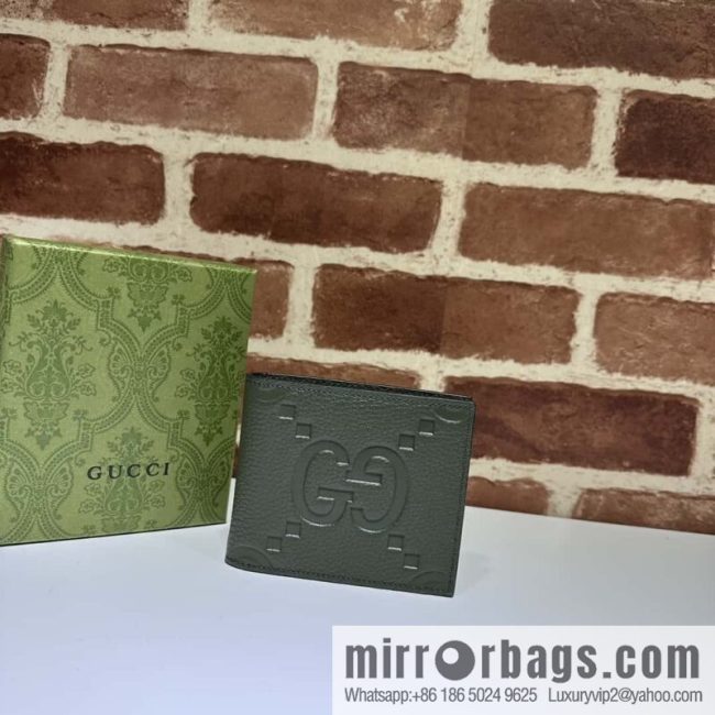 GUCCI JUMBO GG COIN WALLET 739479 Green Li Press G