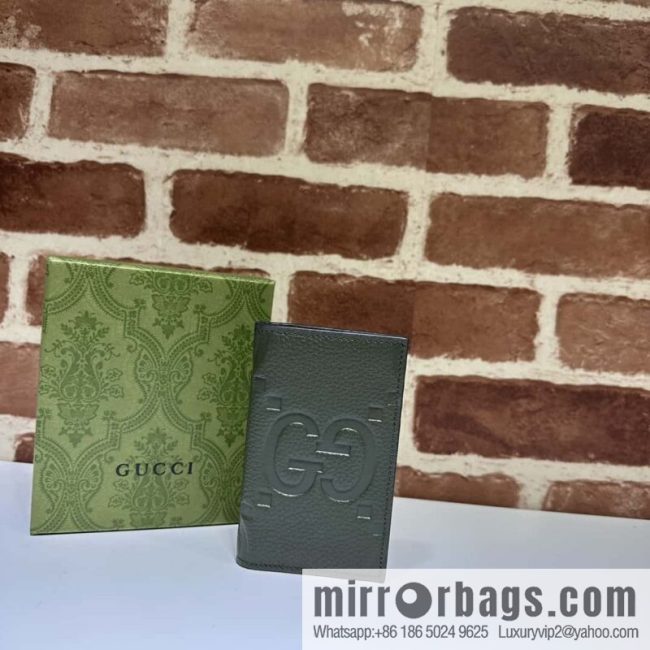 GUCCI Super Double G Card Clip 739478 Green Li Press G