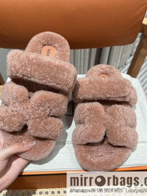 Hermès plush second uncle shoes Chypre sandals