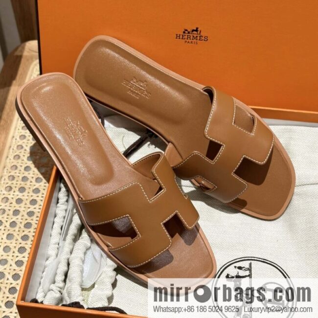 wsxc1697039393730_0-800x800gnzusutfv3f161417_20250705161227.jpg Hermès leather outsole H slippers, brown