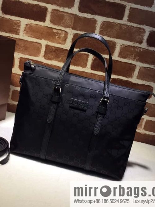 GUCCI nylon briefcase 387067g pressed cloth