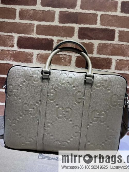 GUCCI super double G briefcase 658573 gray Li press G