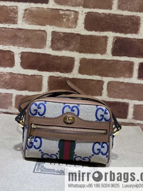 GUCCI Ophidia series GG mini handbag 517350 large G blue cloth