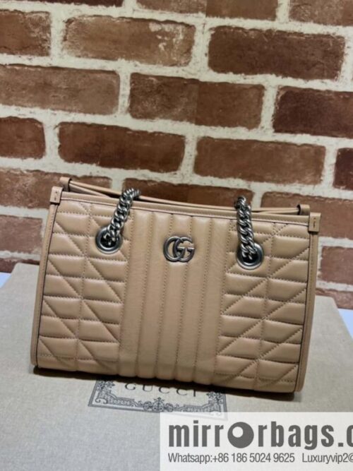 GUCCI GG Marmont small matlassétote bag 681483 rose beige