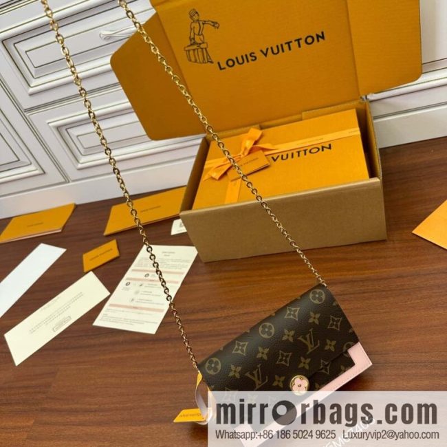 LV M67405 Flores chain strap wallet