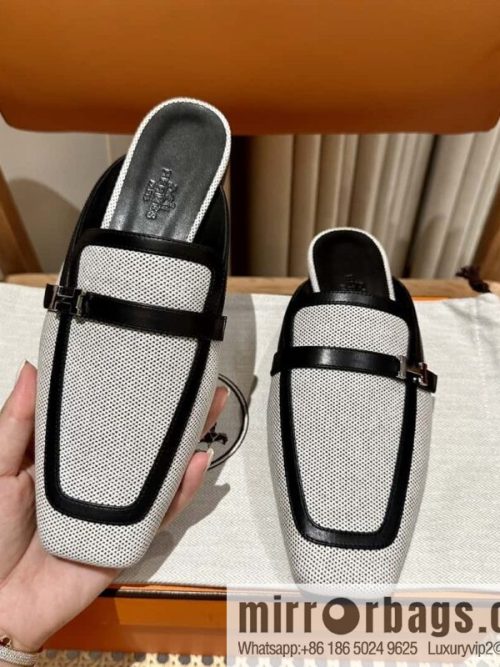 Hermes 2023 latest half-trailer muller shoes🐎🐎🐎