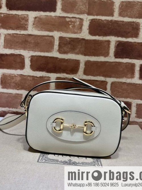 Gucci Horsebit 1955 series small shoulder backpack 760196 meters white full leather