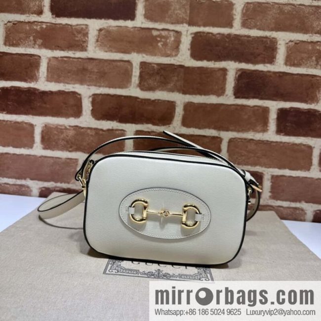 Gucci Horsebit 1955 series small shoulder backpack 760196 meters white full leather