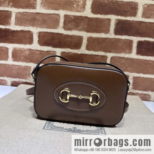 Gucci Horsebit 1955 series small shoulder backpack 760196 brown full leather