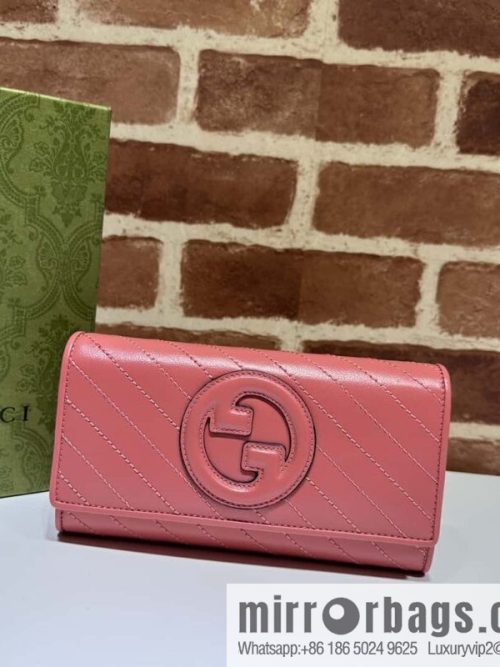 Gucci Blondie series long wallet 760302 rose powder