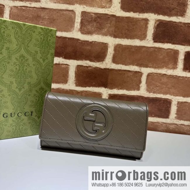 Gucci Blondie series long wallet 760302 gray